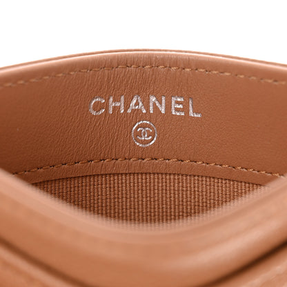 Chanel Caviar Quilted Card Holder Dark Beige 6 of 8