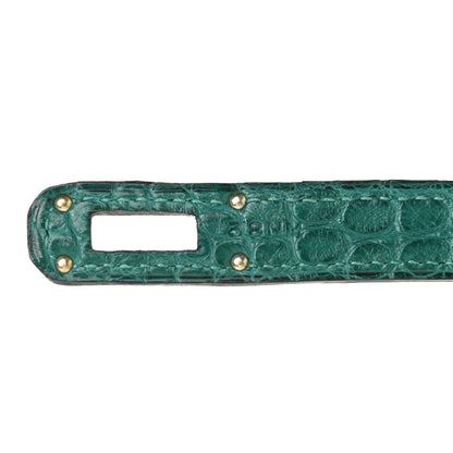 Hermes Matte Alligator Kelly Longue Wallet Malachite 8 of 8