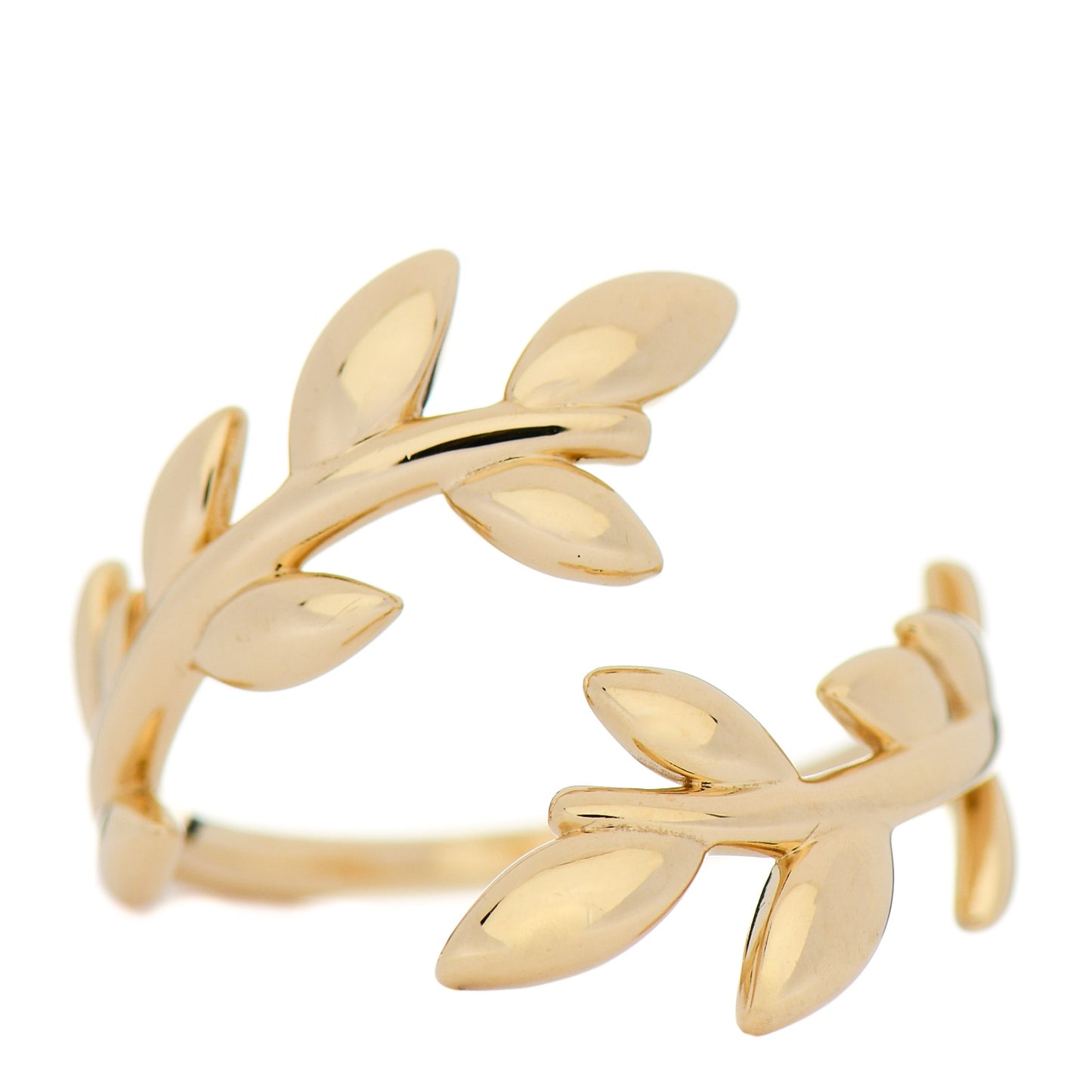 18K Yellow Gold Paloma Picasso Olive Leaf Bypass Ring 54 7