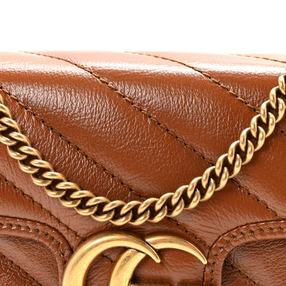 Gucci Azalea Calfskin Matelasse Diagonal Super Mini GG Marmont Shoulder Bag Cuir 8 of 10