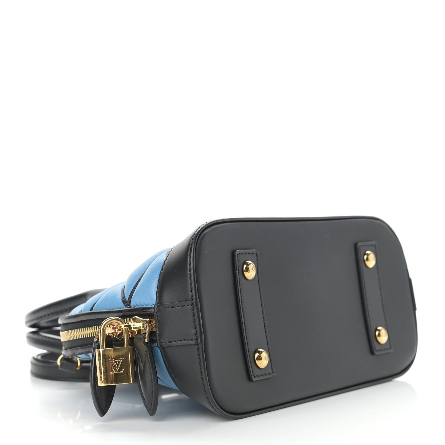 Louis Vuitton Lambskin Malletage Alma BB Bleuet 4 of 11