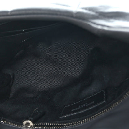 Saint Laurent Lambskin Quilted Toy Loulou Puffer Monogram Chain Satchel Storm 5 of 9