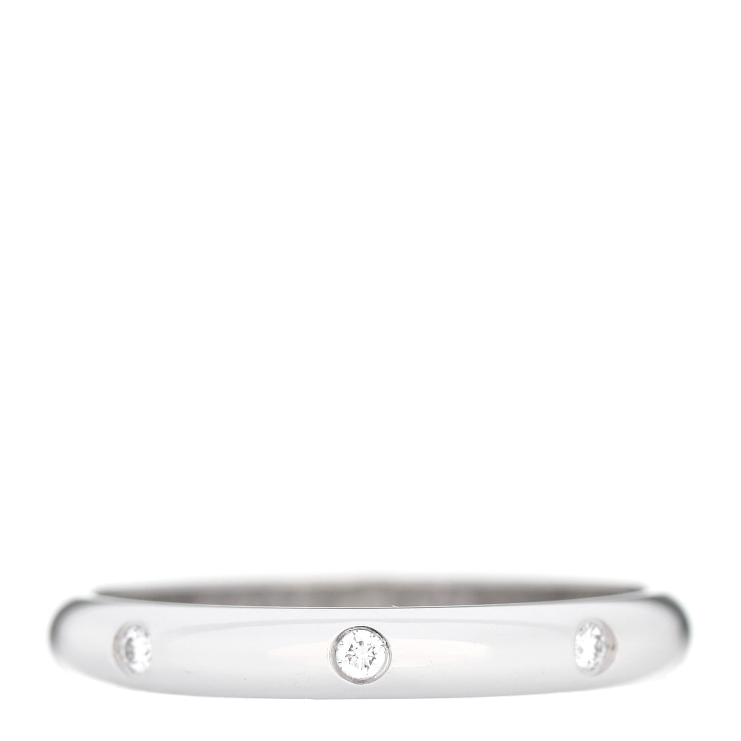 Platinum 3 Diamond 2.6mm 1895 Wedding Band Ring 50 5.25