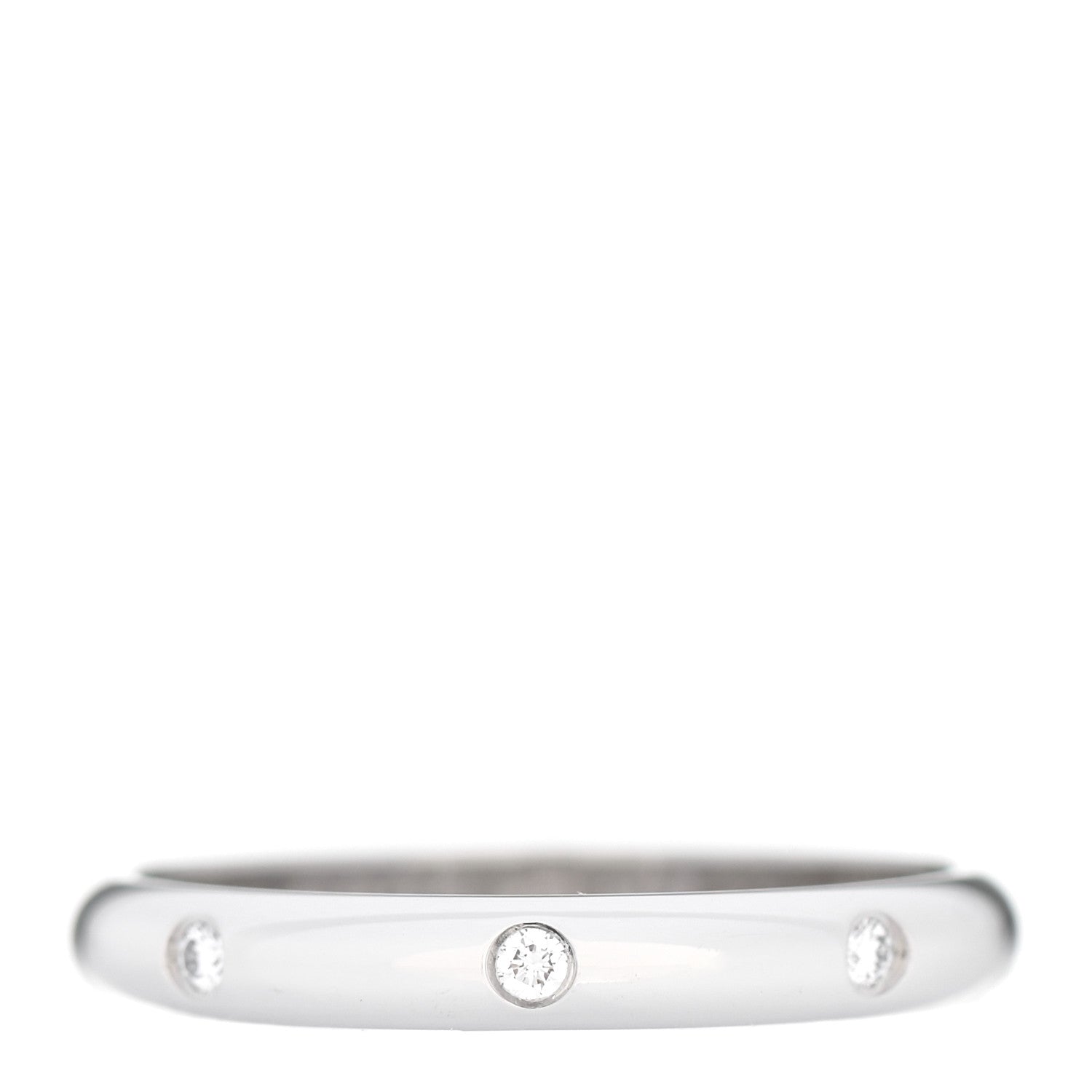 Cartier Platinum 3 Diamond 2.6mm 1895 Wedding Band Ring 50 5.25 1 of 8