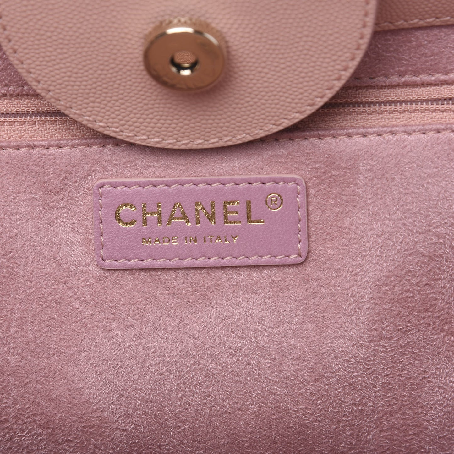 Caviar Small Studded Deauville Tote Light Pink