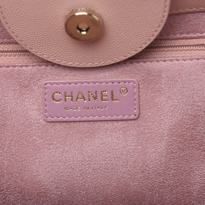 Chanel Caviar Small Studded Deauville Tote Light Pink 7 of 9