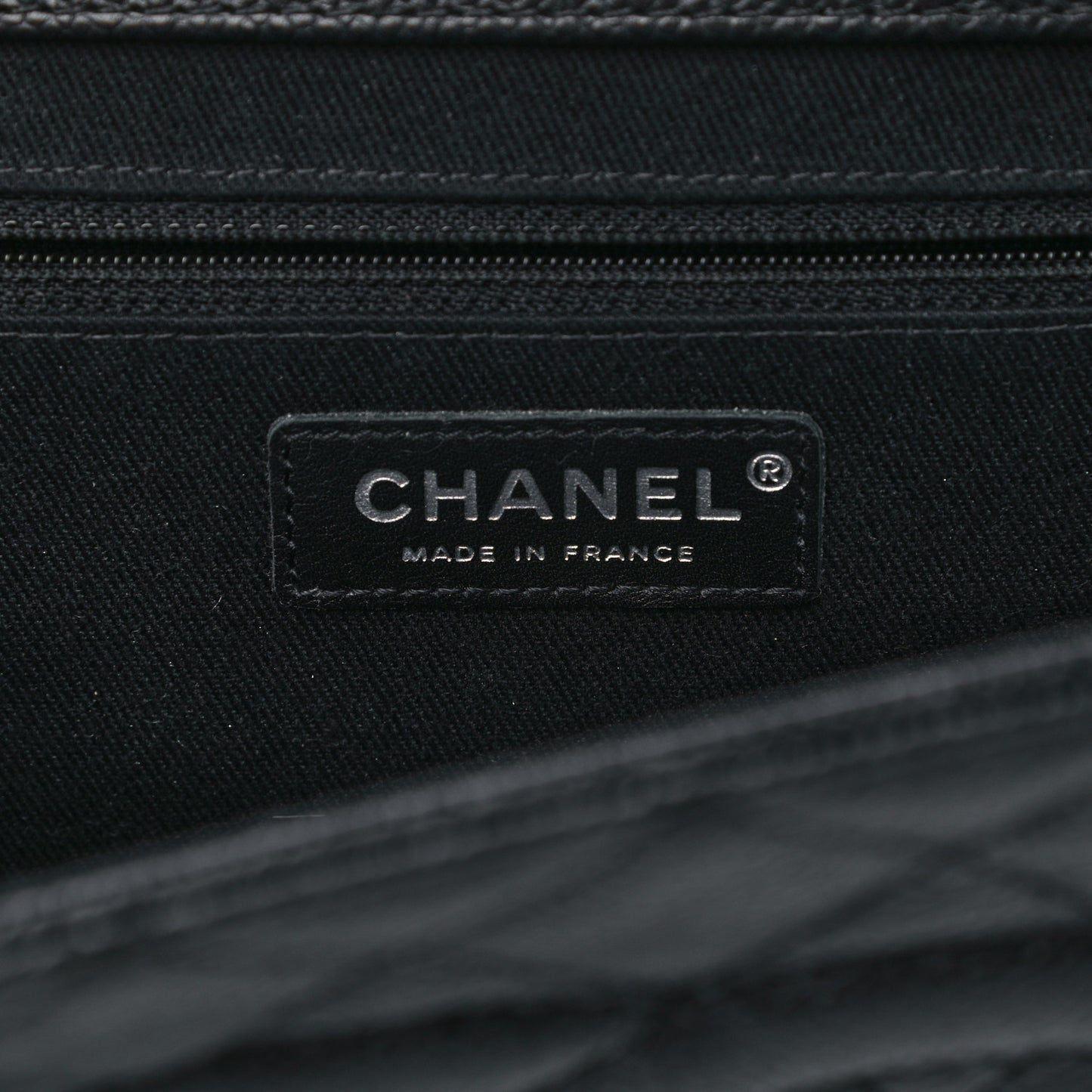 Caviar Quilted CC Large Clutch Black