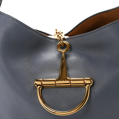 Gucci Grained Calfskin Softbit Maxi Shoulder Bag Dusty Blue 9 of 11