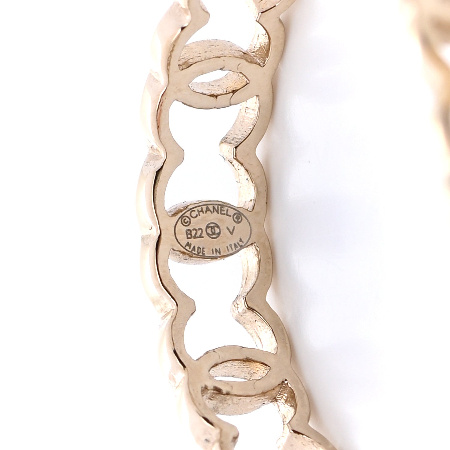 Chanel CC Hoop Earrings 4 of 5
