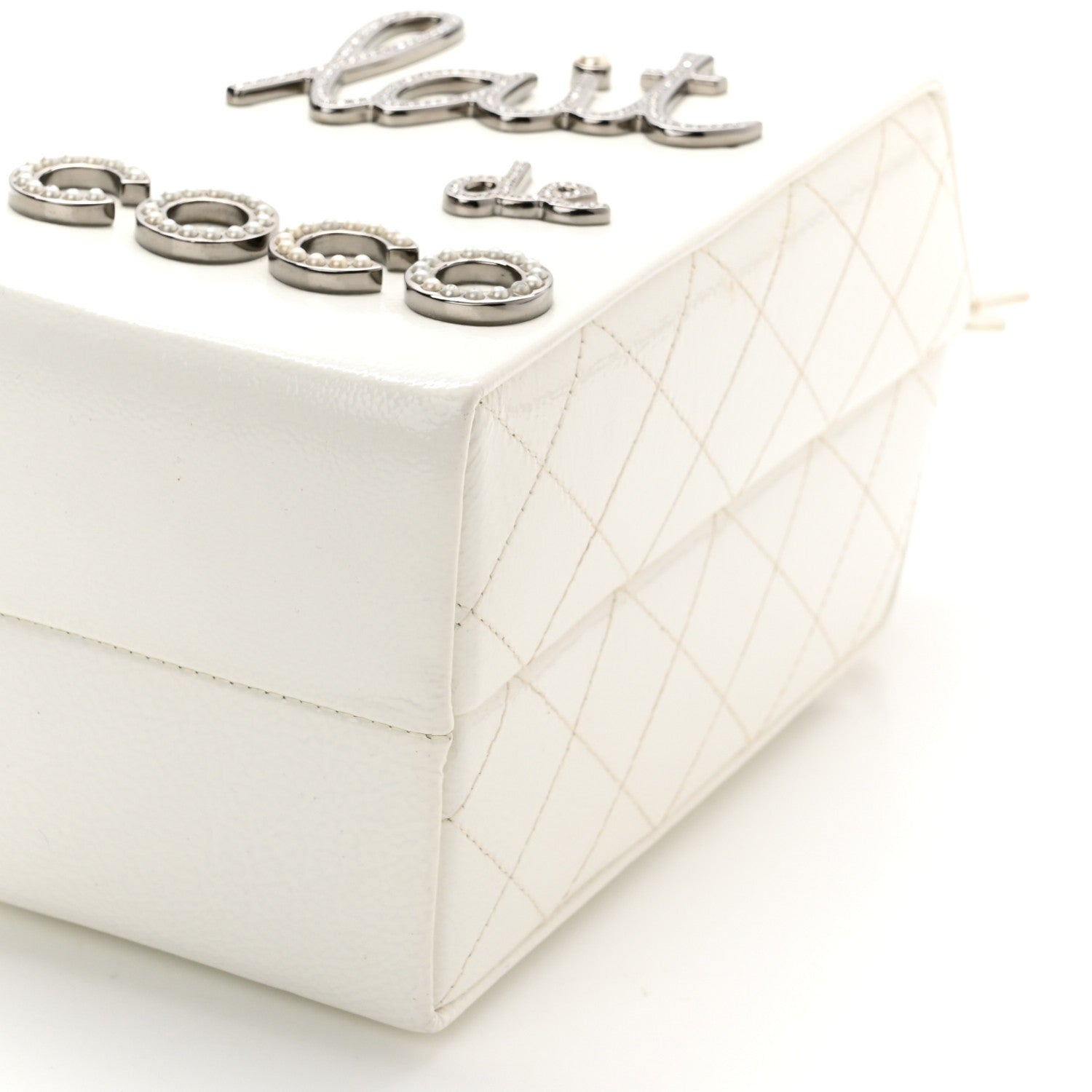Chanel Goatskin Lait de Coco Milk Carton Bag White 10 of 10