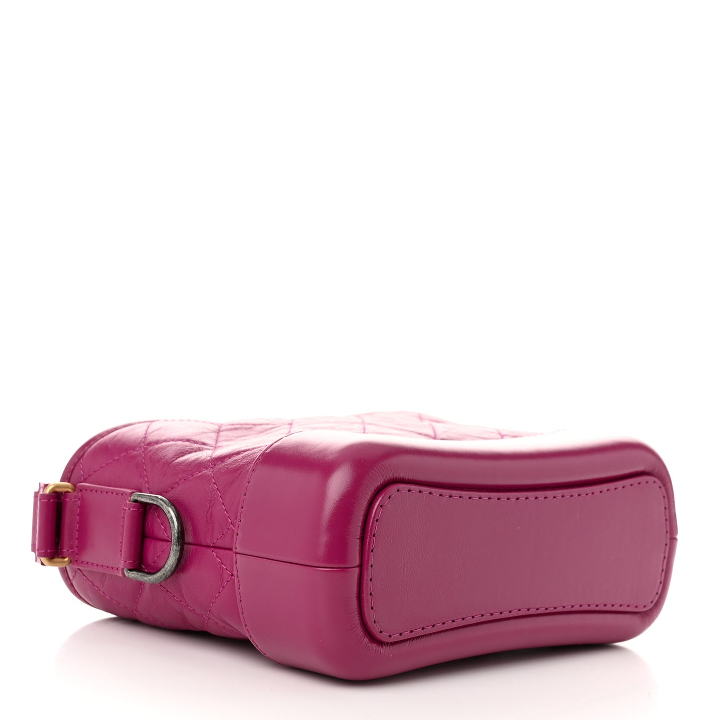 Aged Calfskin Quilted Small Gabrielle Hobo Fuchsia