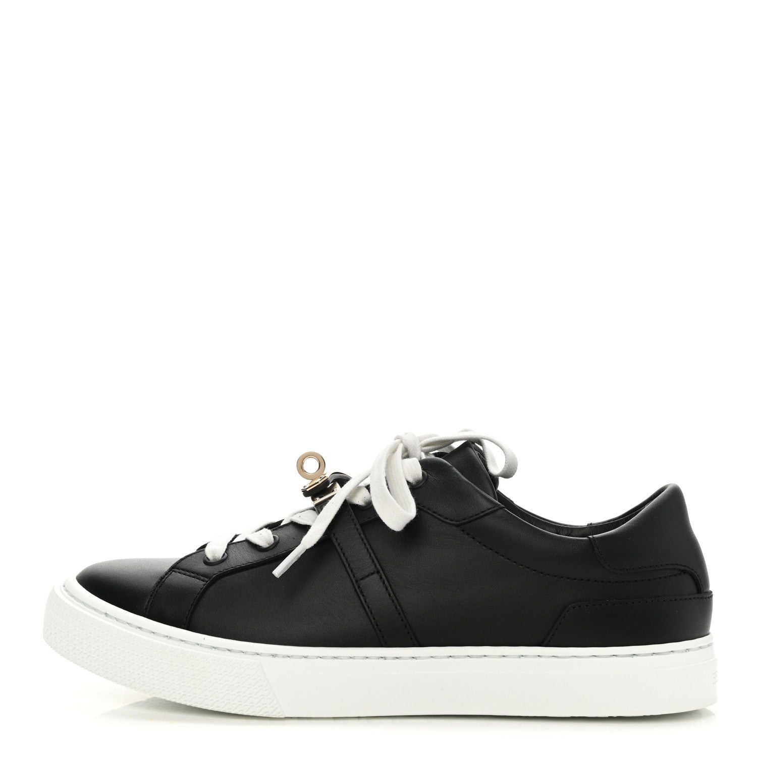 Hermes Calfskin Day Sneakers 38.5 Black 1 of 10