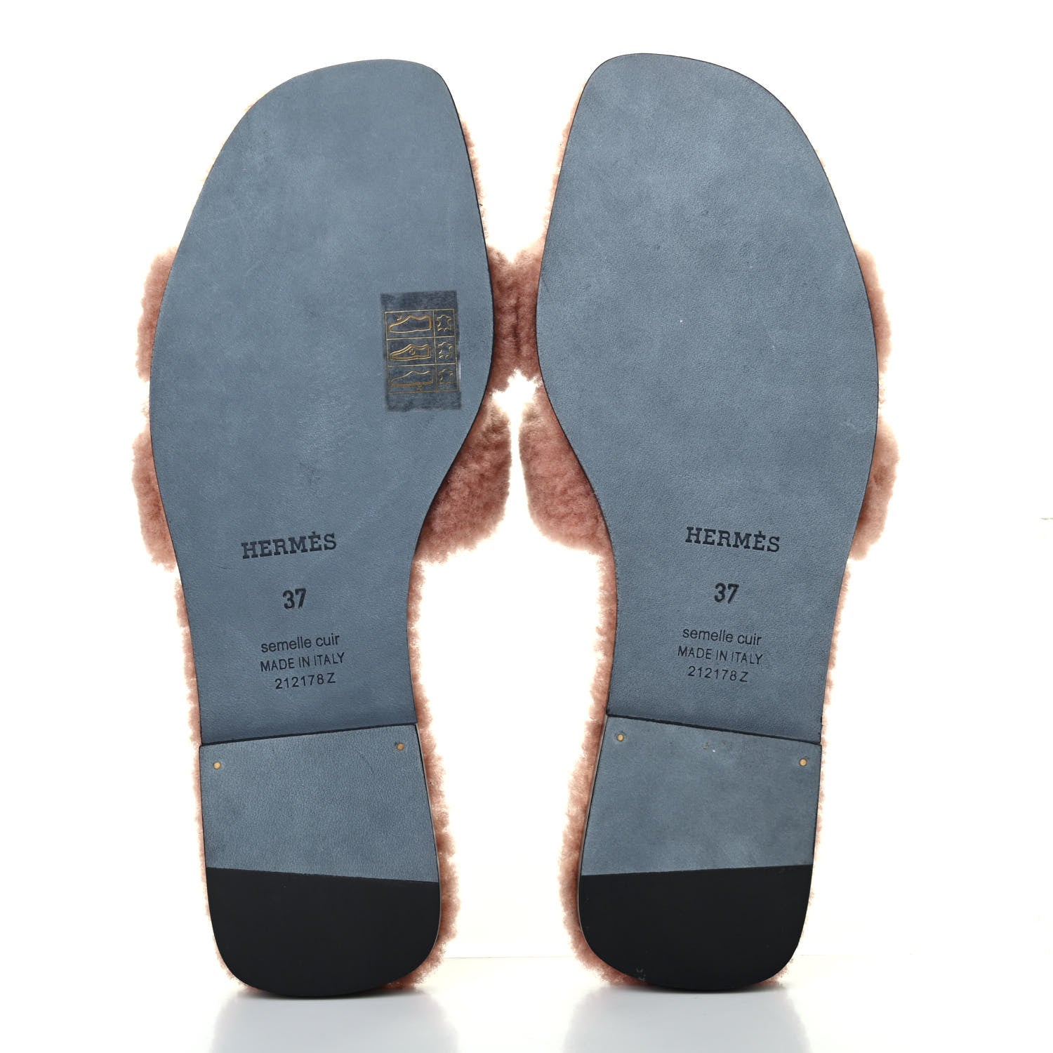 Hermes Woolskin Oran Sandals 37 Rose Aube 4 of 4