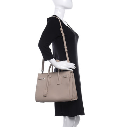 Saint Laurent Grained Calfskin Small Supple Sac De Jour 2 of 10