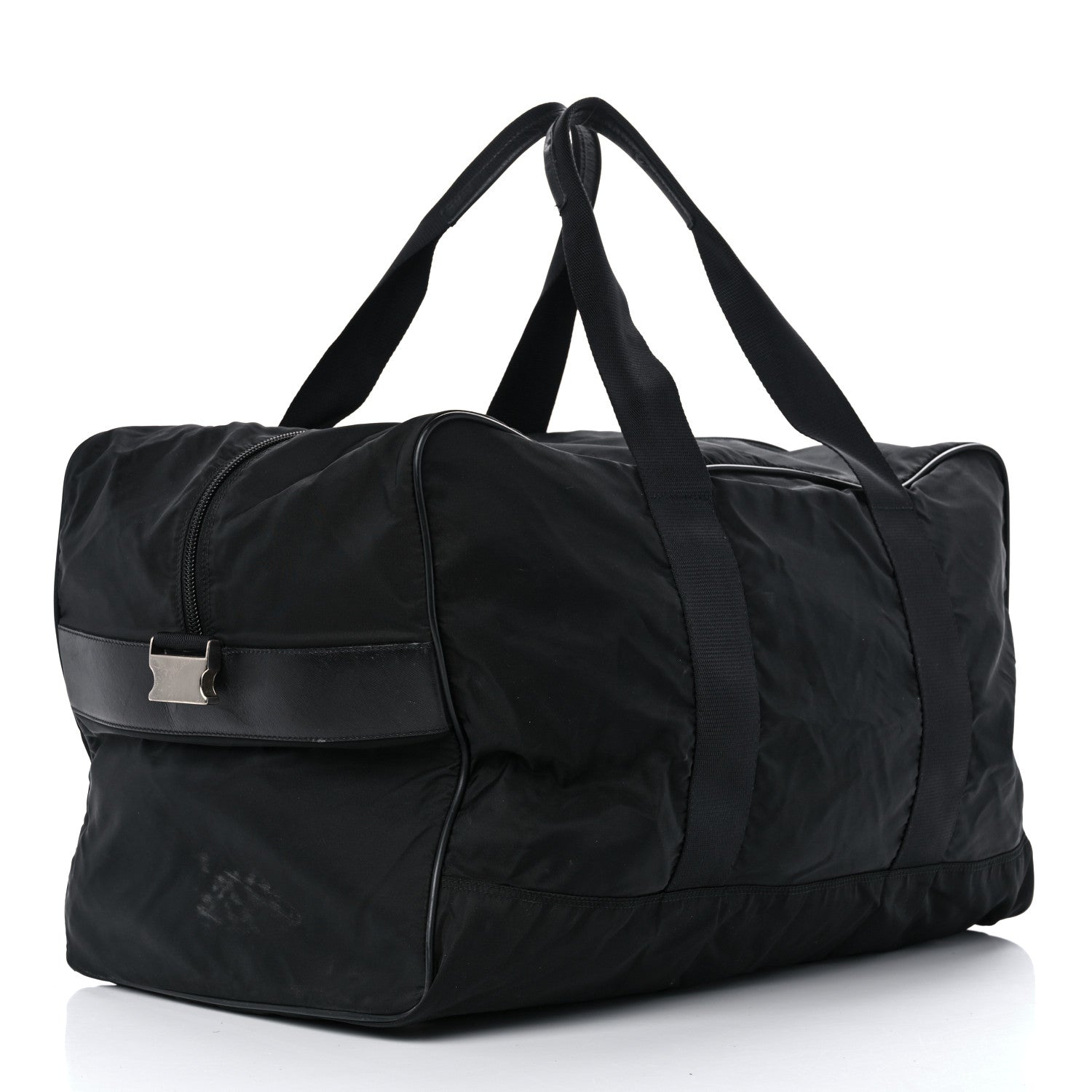 Prada Tessuto Nylon Saffiano Viaggio Duffle Black 2 of 15