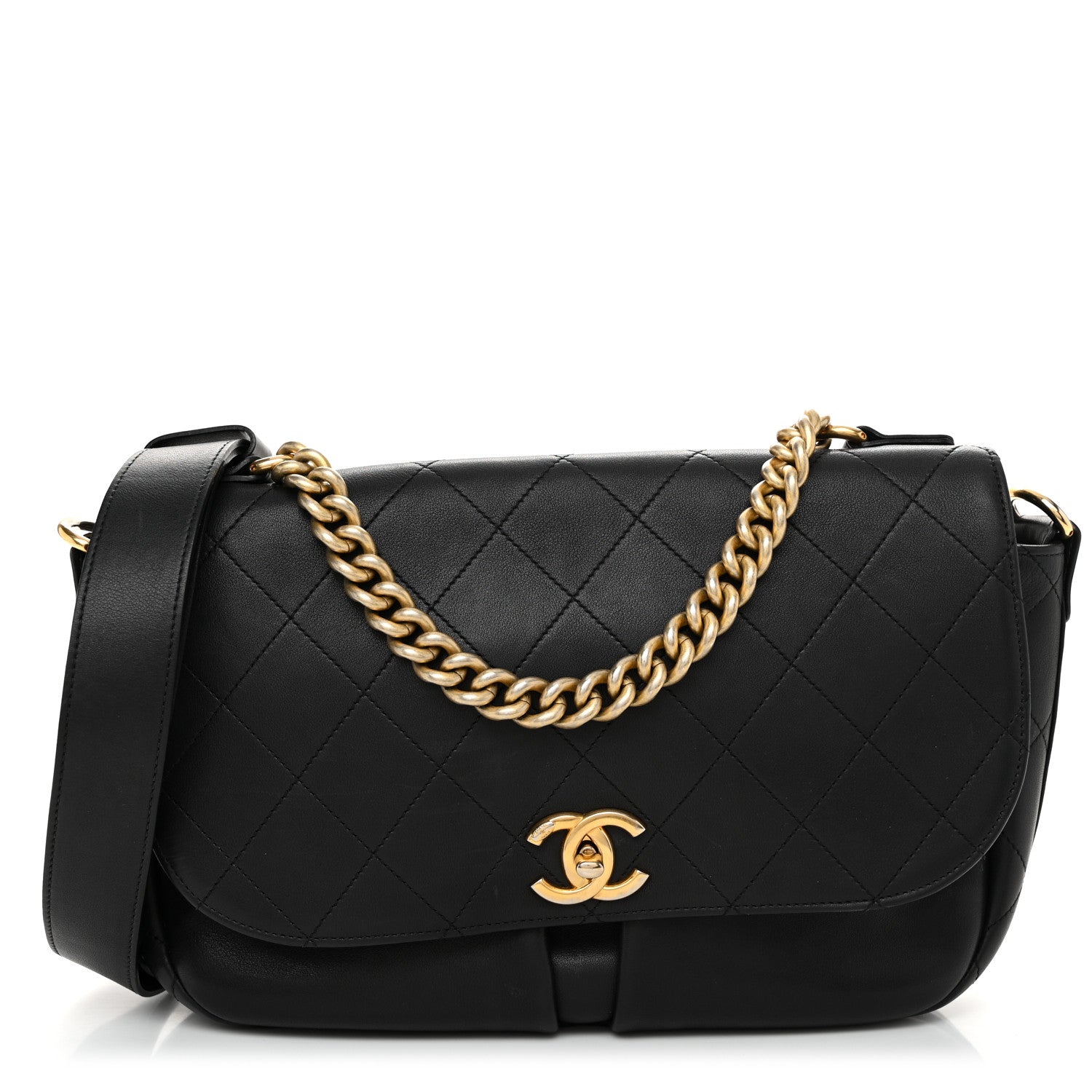 Chanel Calfskin Stitched Small Paris in Rome Messenger Black 1 of 11