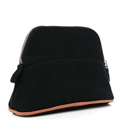 Hermes Cotton Canvas Mini Mini Bolide Travel Cosmetic Pouch Black 3 of 8