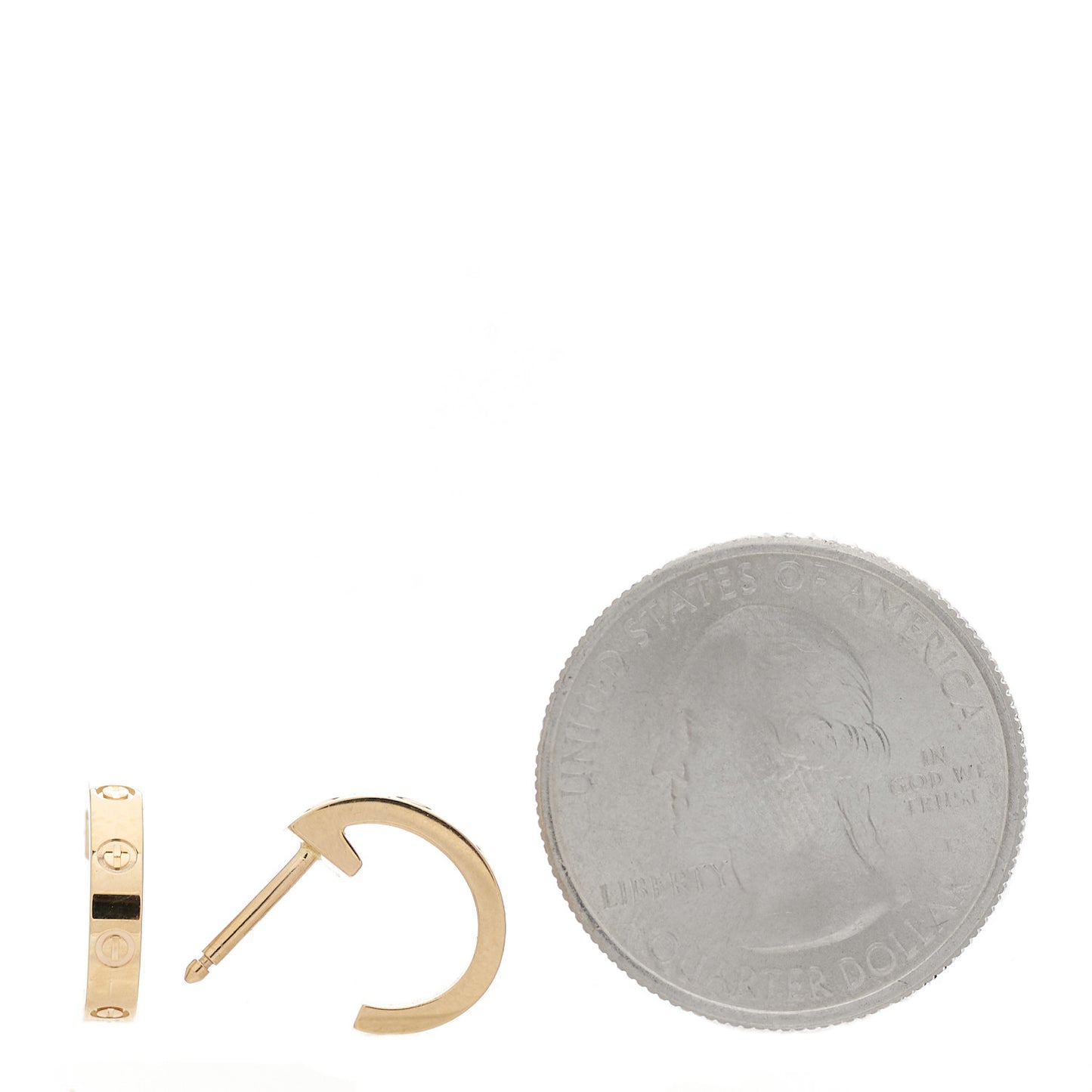 18K Pink Gold Small LOVE Hoop Earrings