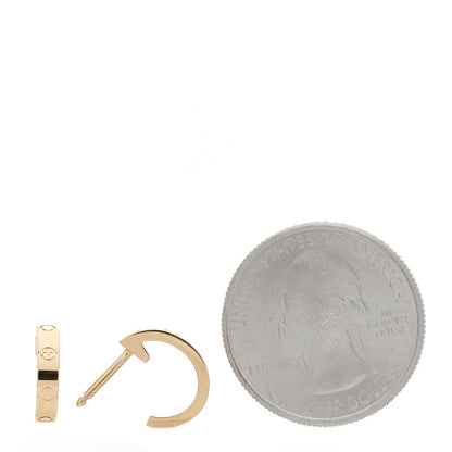 Cartier 18K Pink Gold Small LOVE Hoop Earrings 2 of 6