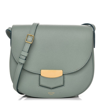 Celine Baby Grained Calfskin Small Trotteur Jade 1 of 7