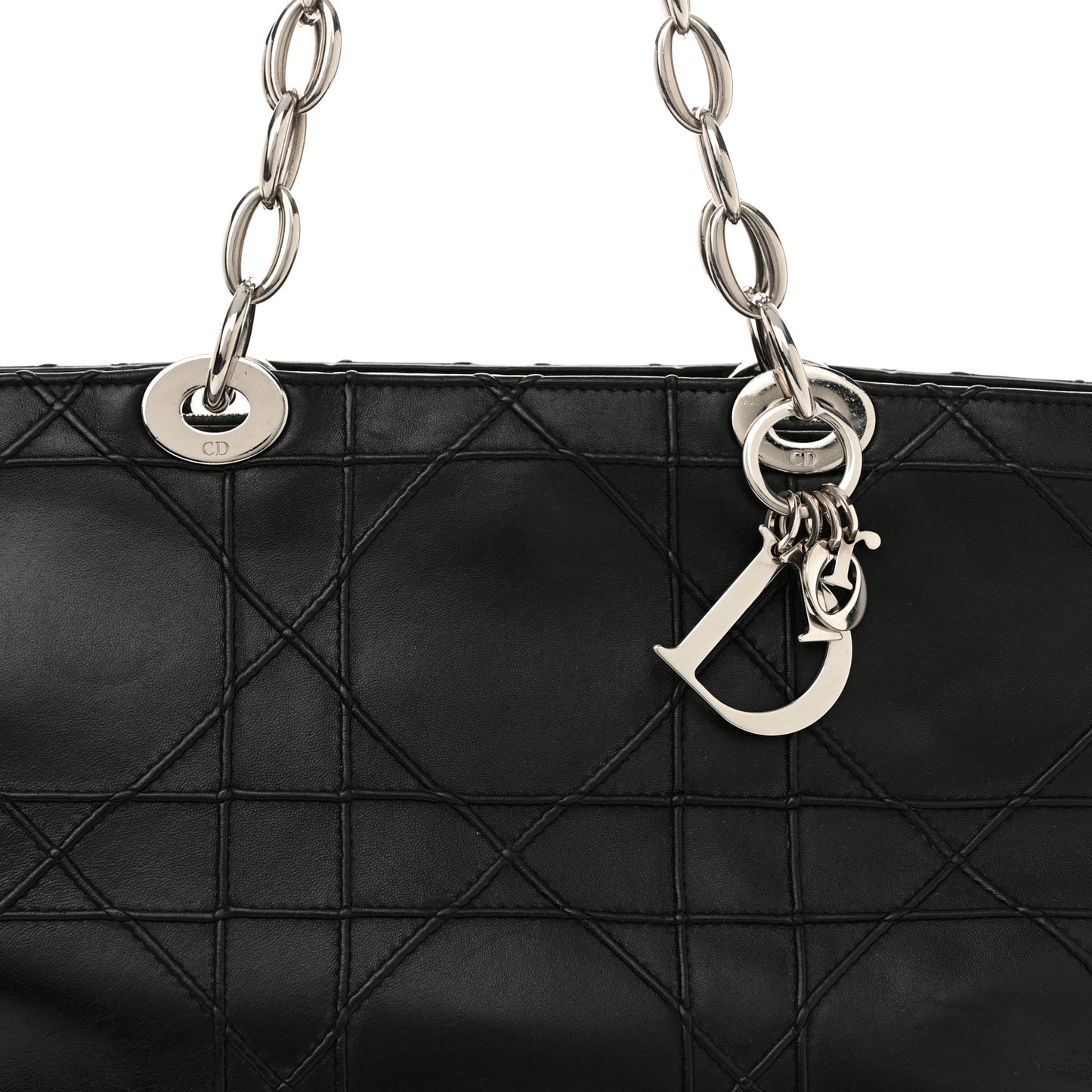 Lambskin Macrocannage Granville Tote Black