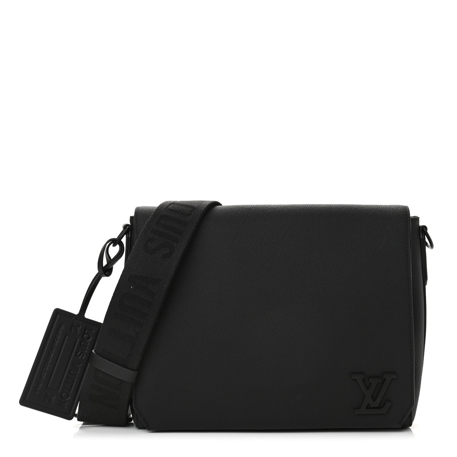 Louis Vuitton Calfskin Aerogram Messenger Black 1 of 9