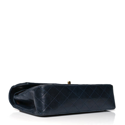 Chanel Lambskin Quilted Medium Double Flap Navy 4 of 10