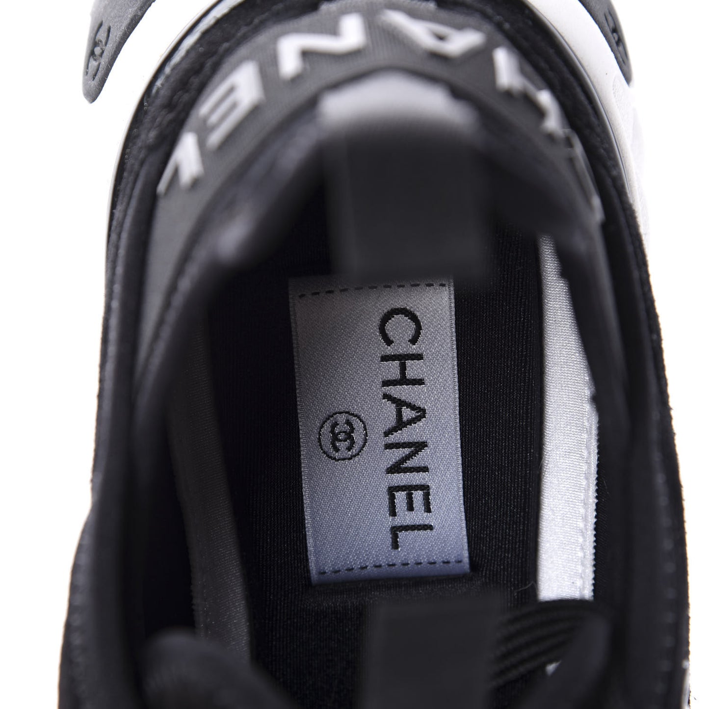 Fabric Calfskin Suede CC Sneakers 39.5 Black