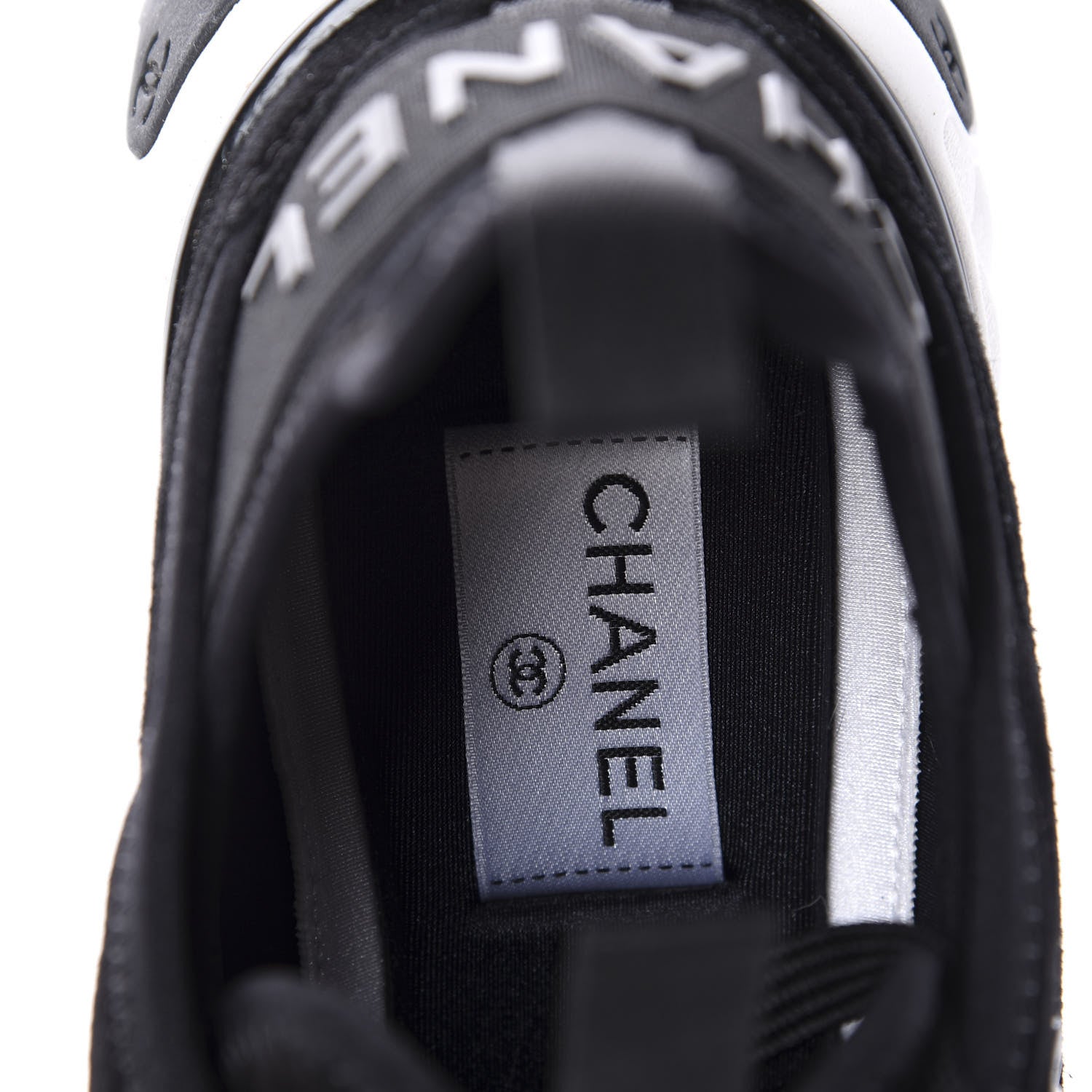 Chanel Fabric Calfskin Suede CC Sneakers 39.5 Black 7 of 10