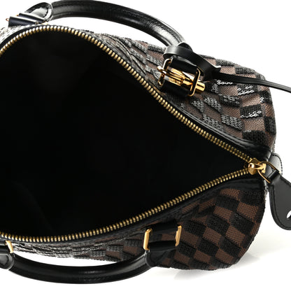 Louis Vuitton Damier Paillettes Speedy 30 Black 9 of 11