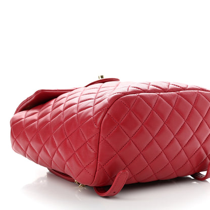 Chanel Lambskin Quilted Small Urban Spirit Backpack Dark Pink 9 of 10