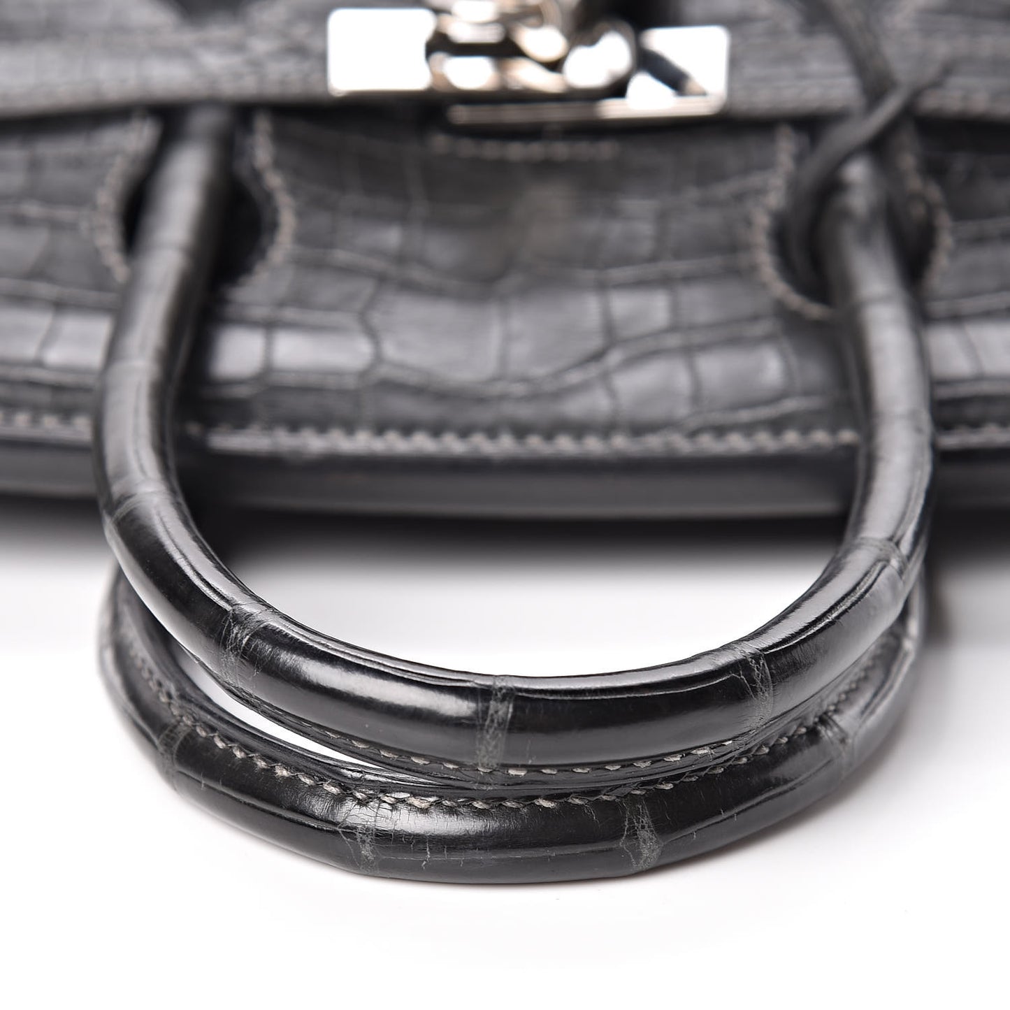 Matte Niloticus Crocodile Birkin 25 Graphite