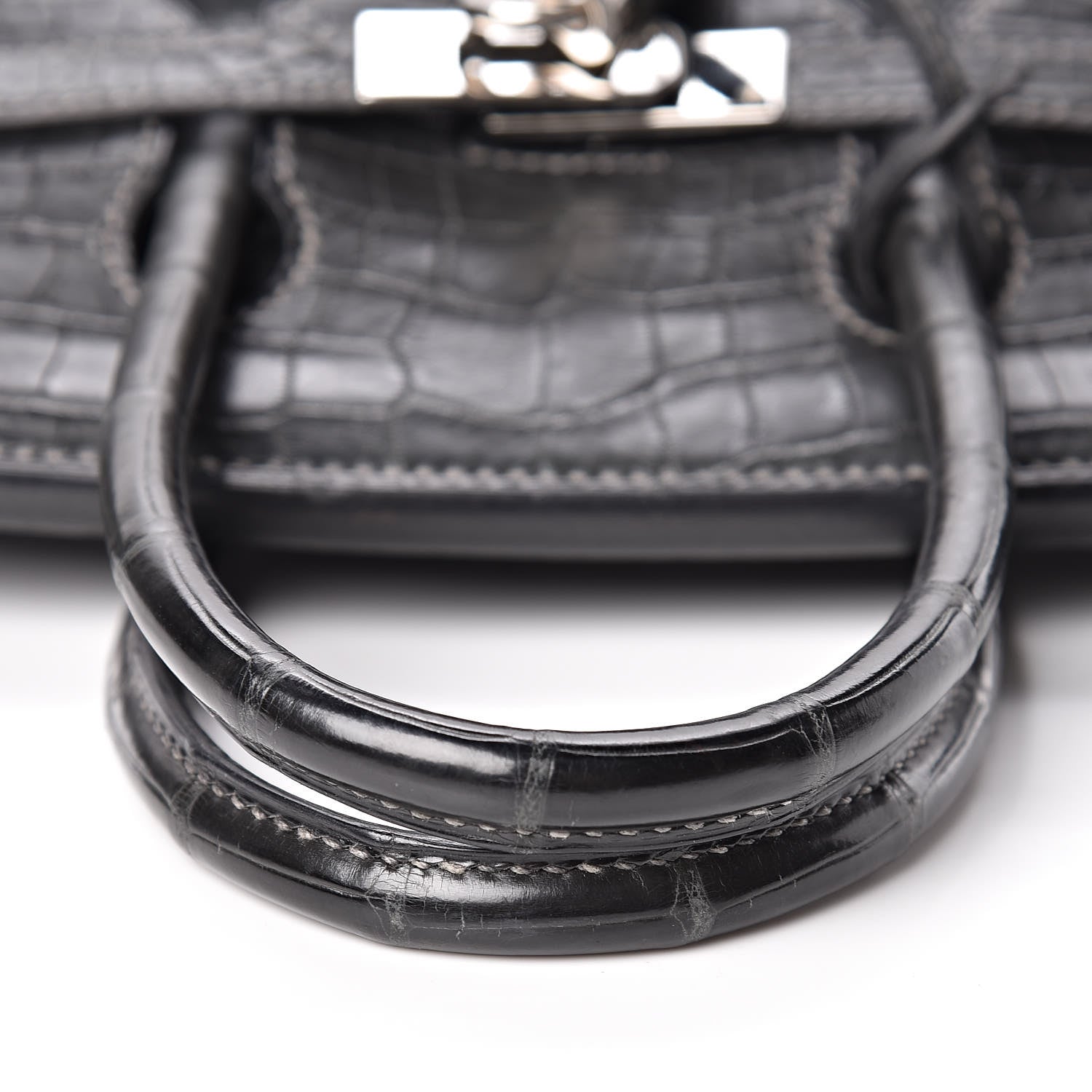 Hermes Matte Niloticus Crocodile Birkin 25 Graphite 15 of 33
