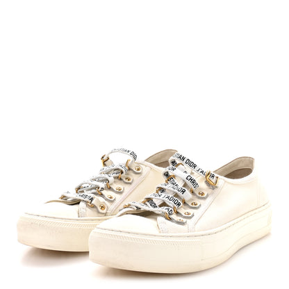 Christian Dior Canvas Walk'N'Dior Low Top Sneakers 38.5 White 4 of 8