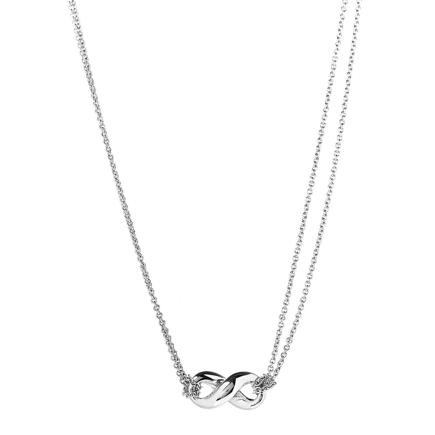 Tiffany Sterling Silver Figure 8 Pendant Necklace 1 of 6