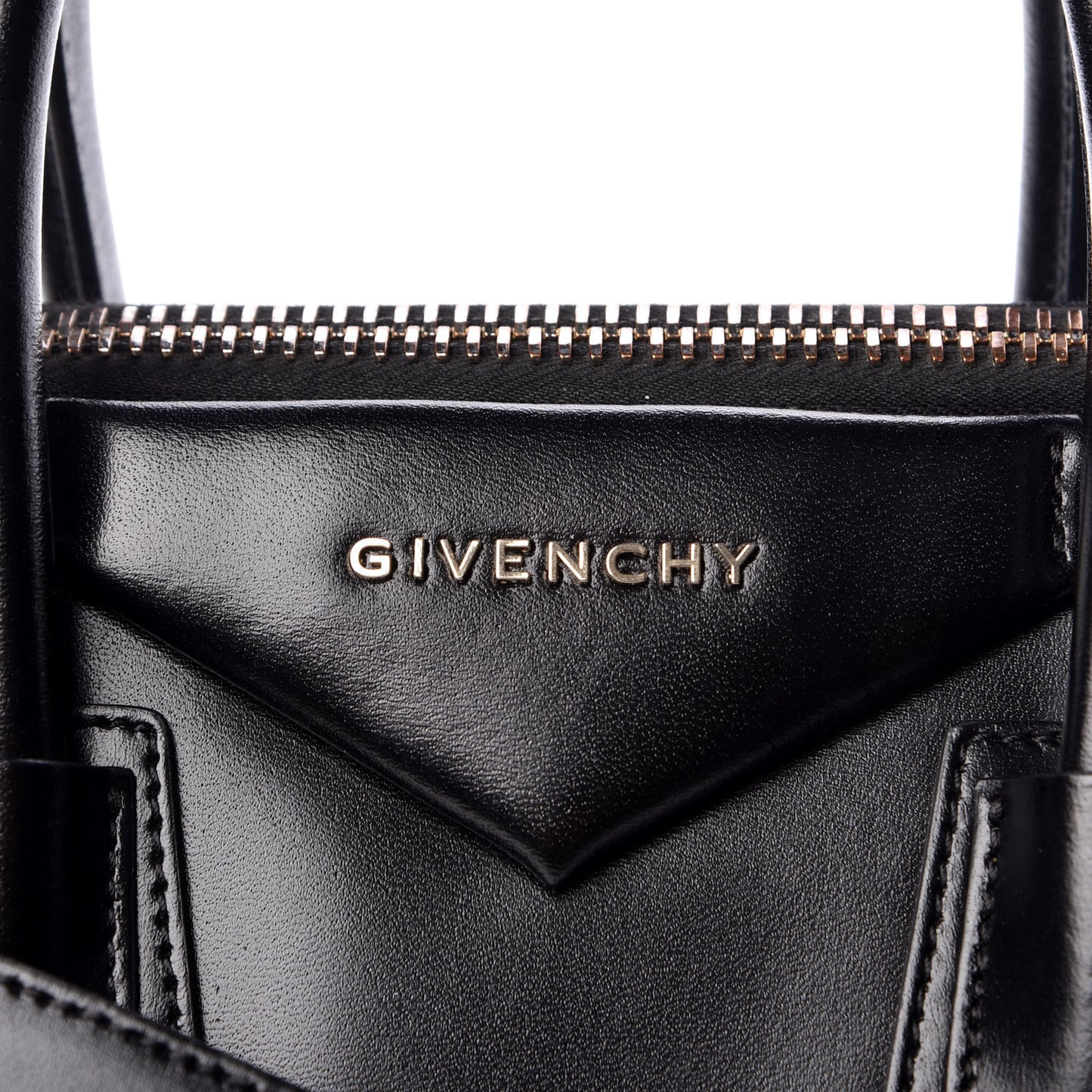 Shiny Lord Calfskin Small Antigona Black