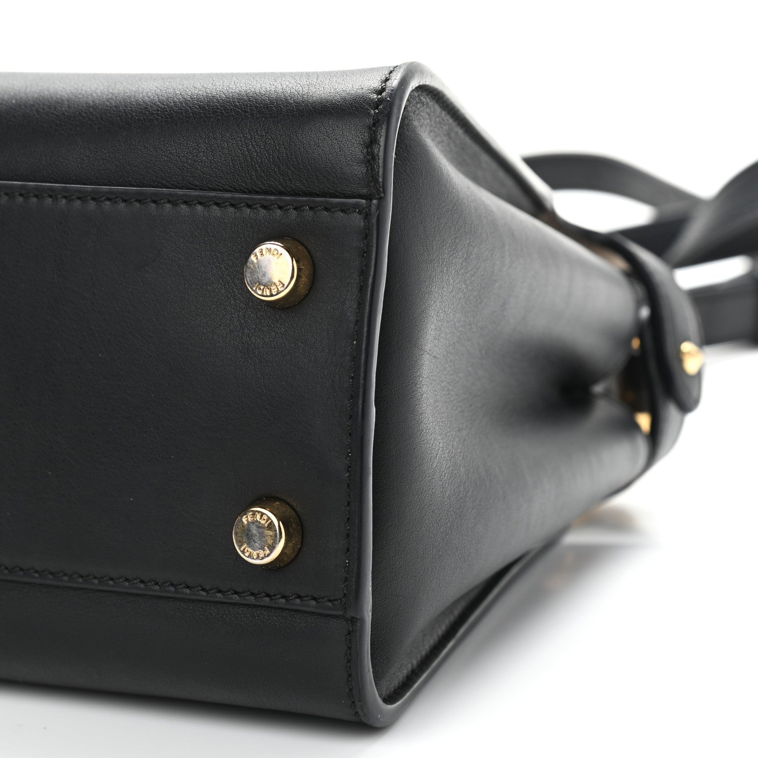 Fendi Vitello Medium Peekaboo Iconic Essentially Satchel Black 10 of 11