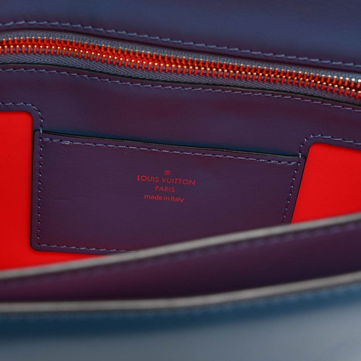 Louis Vuitton Smooth Calfskin LV Pont 9 Blue Orage 6 of 9