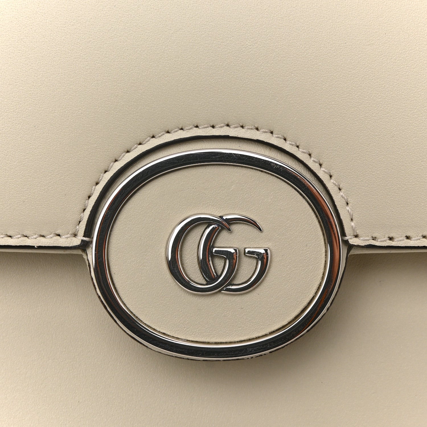 Gucci Senna Calfskin Petite GG Top Handle Shoulder Bag Mystic White 11 of 14