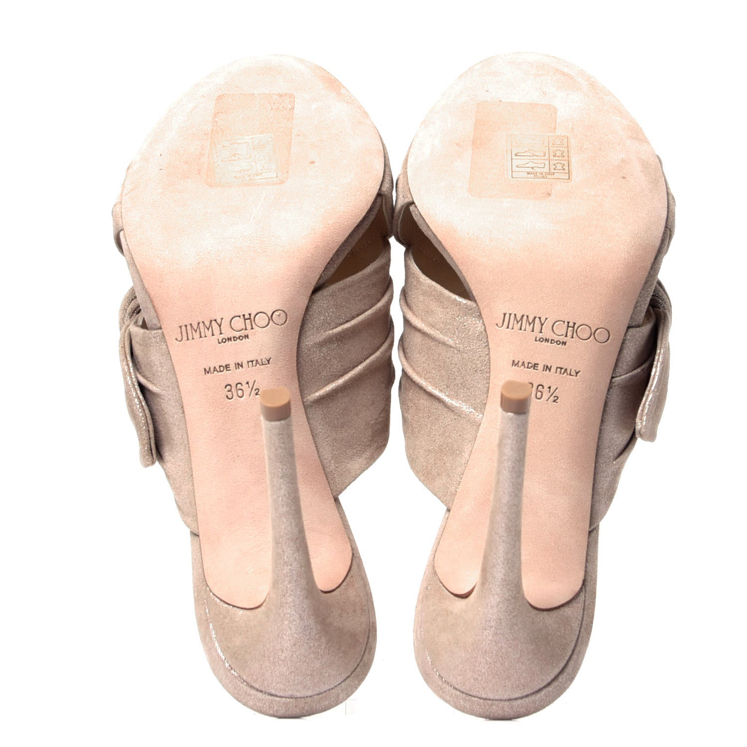 Jimmy Choo Shimmer Suede Keely 100 Pumps 36.5 Sand 5 of 6