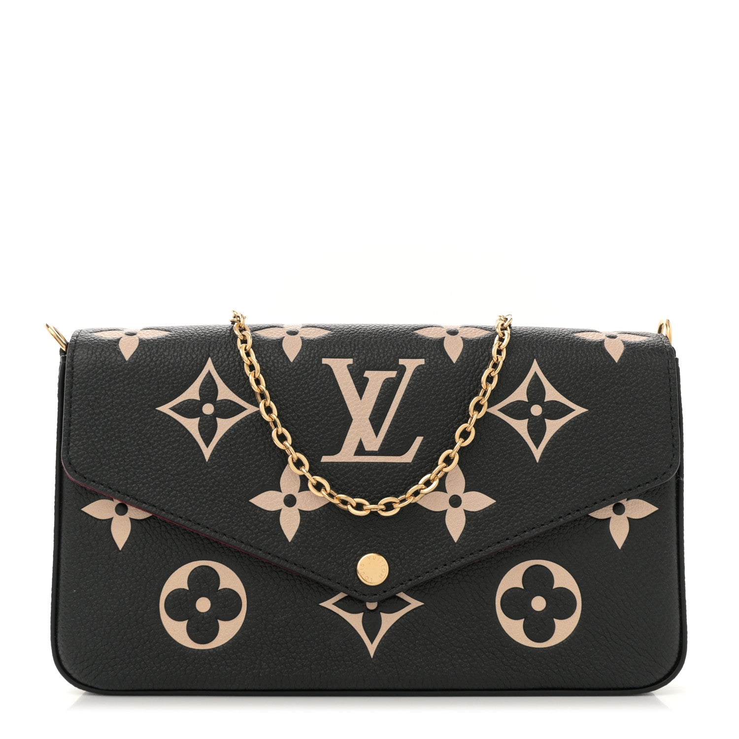 Louis Vuitton Empreinte Monogram Giant Felicie Pochette Black Beige 1 of 11