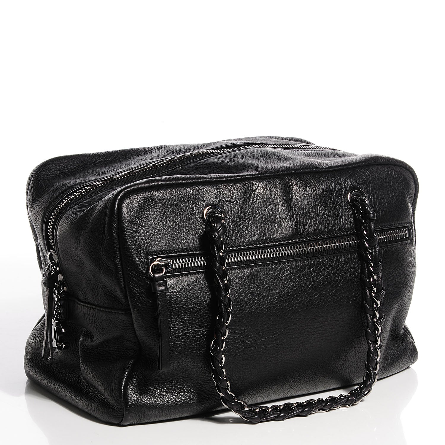 Chanel Deerskin Luxe Ligne Large Bowler Black 3 of 7