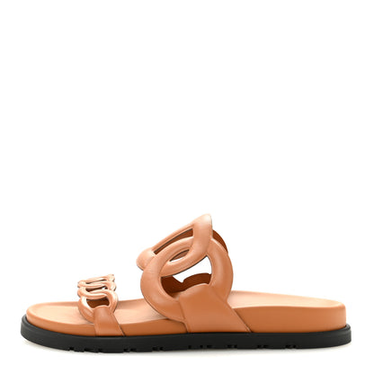 Hermes Nappa Extra Sandals 38 Naturel 1 of 10