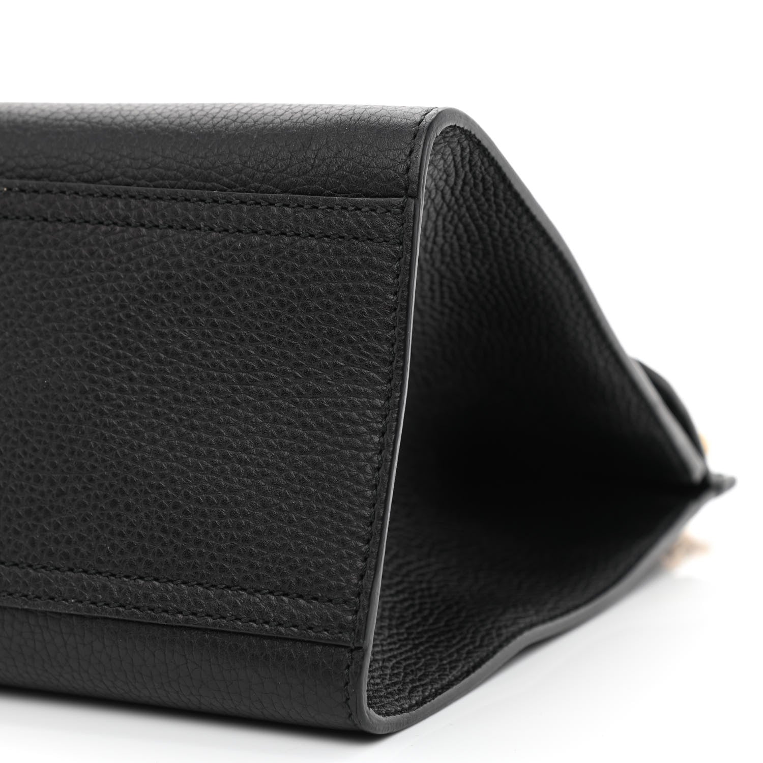 Gucci Calfskin Small GG Marmont Top Handle Bag Black 10 of 12