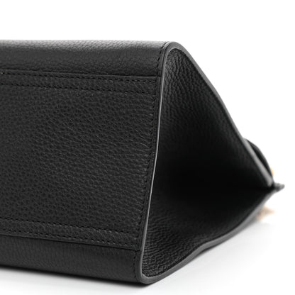 Gucci Calfskin Small GG Marmont Top Handle Bag Black 10 of 12