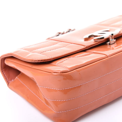 Chanel Patent Horizontal Quilted Medium Single Flap Pink 5 of 13