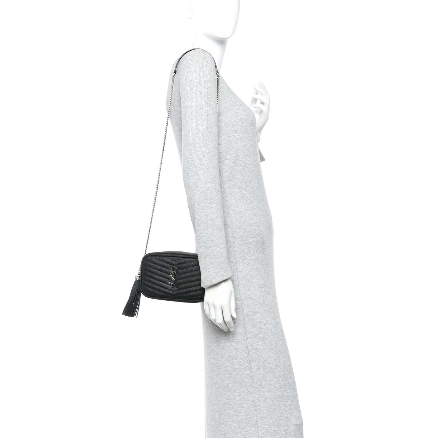 Grain De Poudre Matelasse Monogram Mini Lou Camera Bag Black