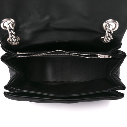 Balenciaga Crushed Velvet Quilted Medium Crush Chain Bag Black 5 of 10