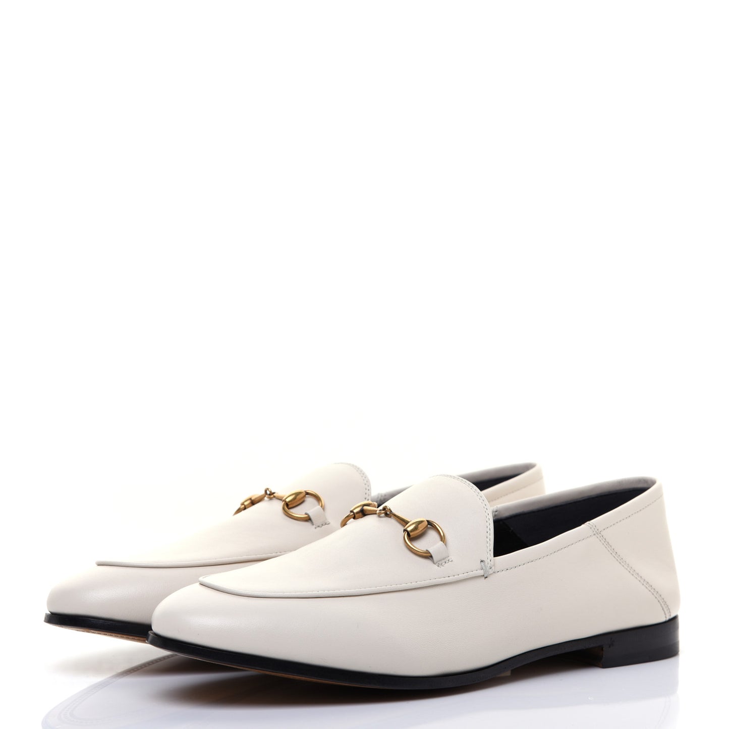 Lambskin Womens Brixton Horsebit Loafers 41 Mystic White