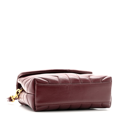 Saint Laurent Calfskin Y Quilted Monogram Toy Loulou Monogram Crossbody Bag Rouge Legion 4 of 10